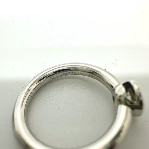 TIFFANY&Co. Bisset Diamond D0.33ct Ring Pt950 Silver - Picture 4 of 12